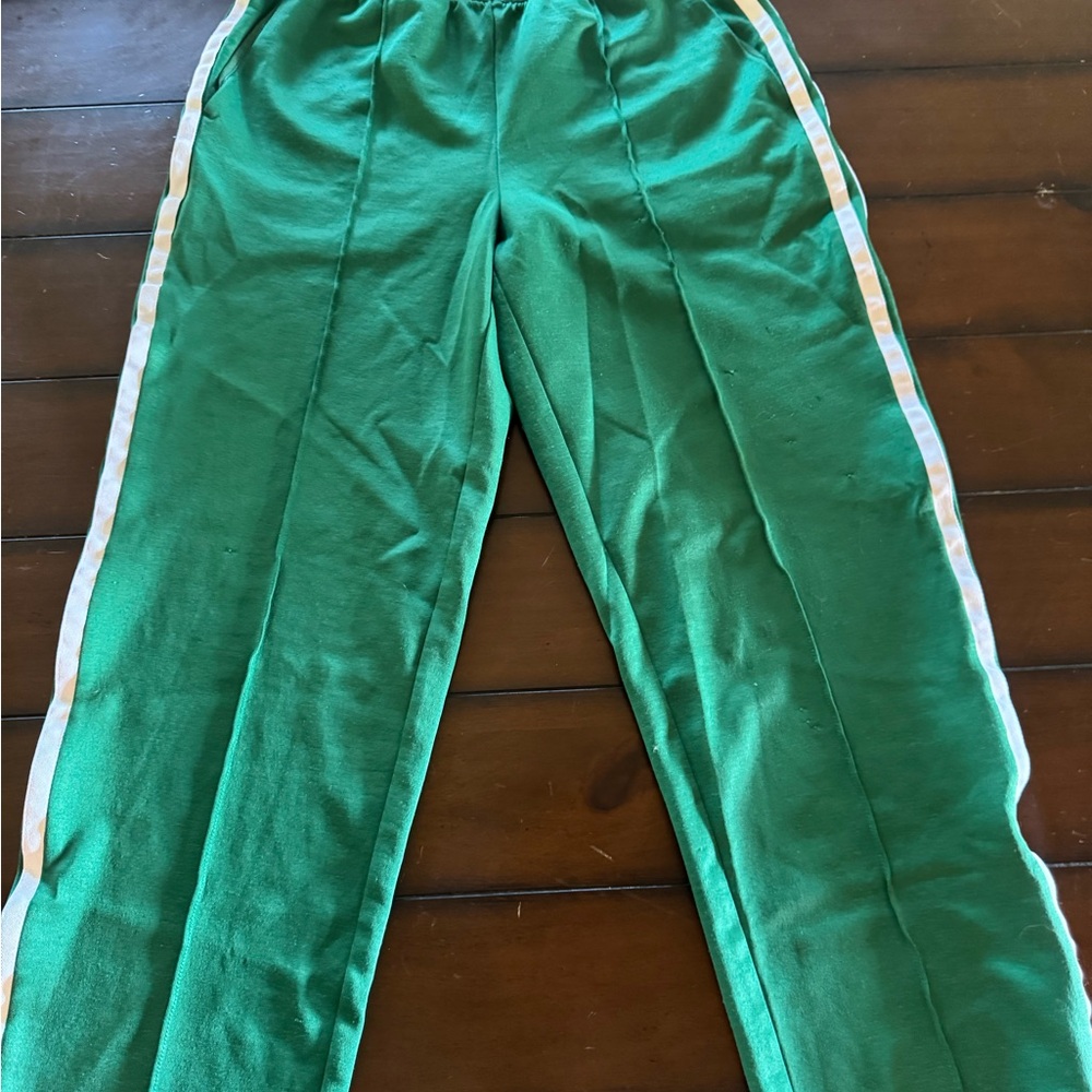 Green Kids Track Pants